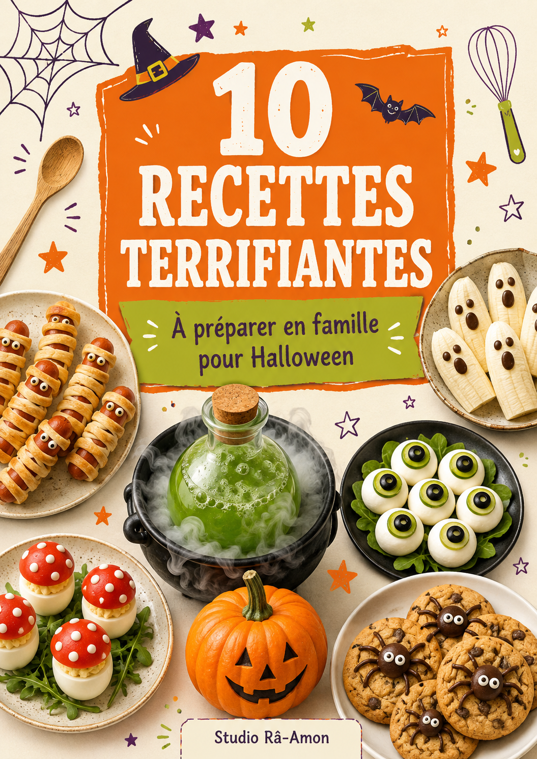 Couverture du bonus 10 recettes d’Halloween en famille - Studio Râ-Amon