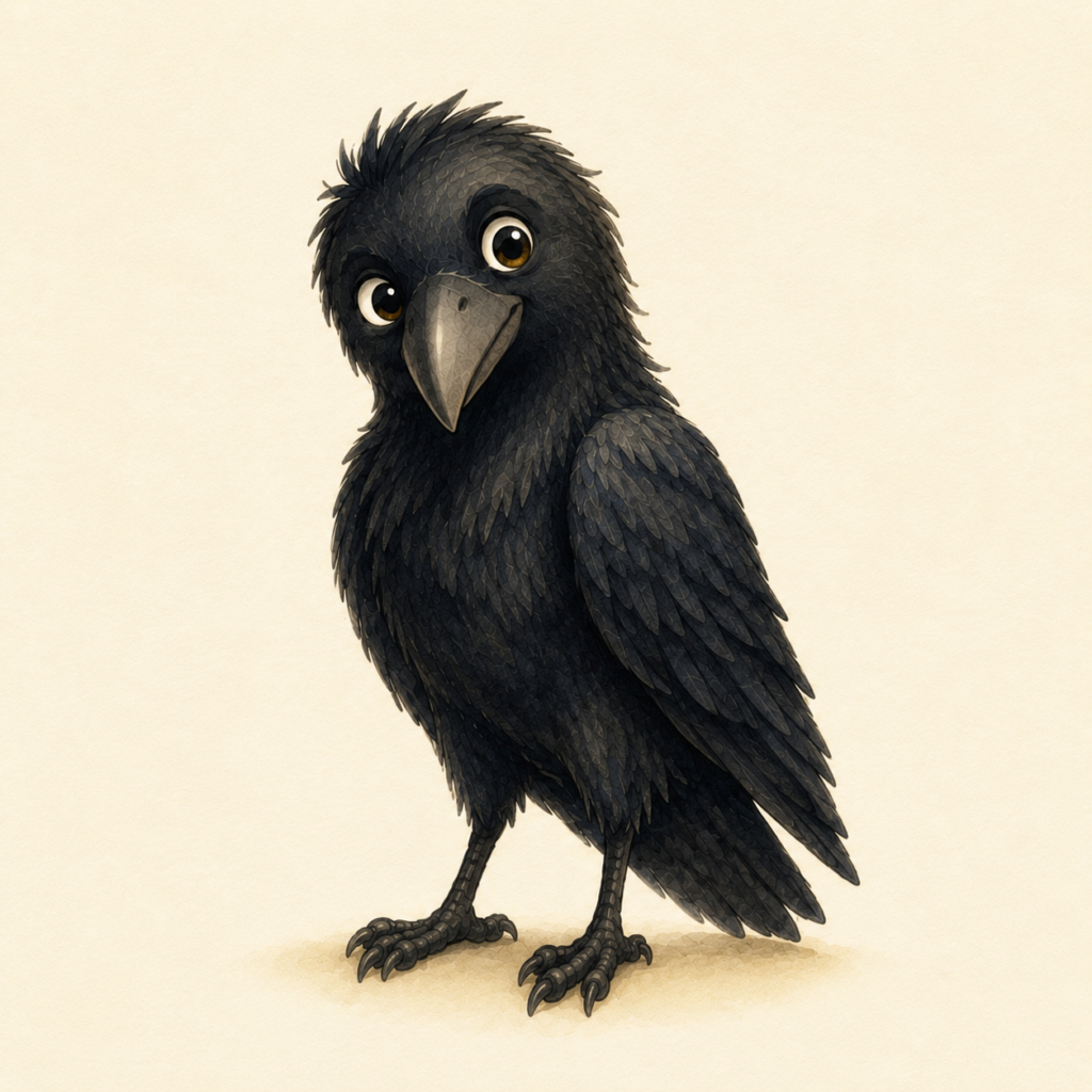 Le corbeau, personnage du livre La petite graine qui fait grandir le monde