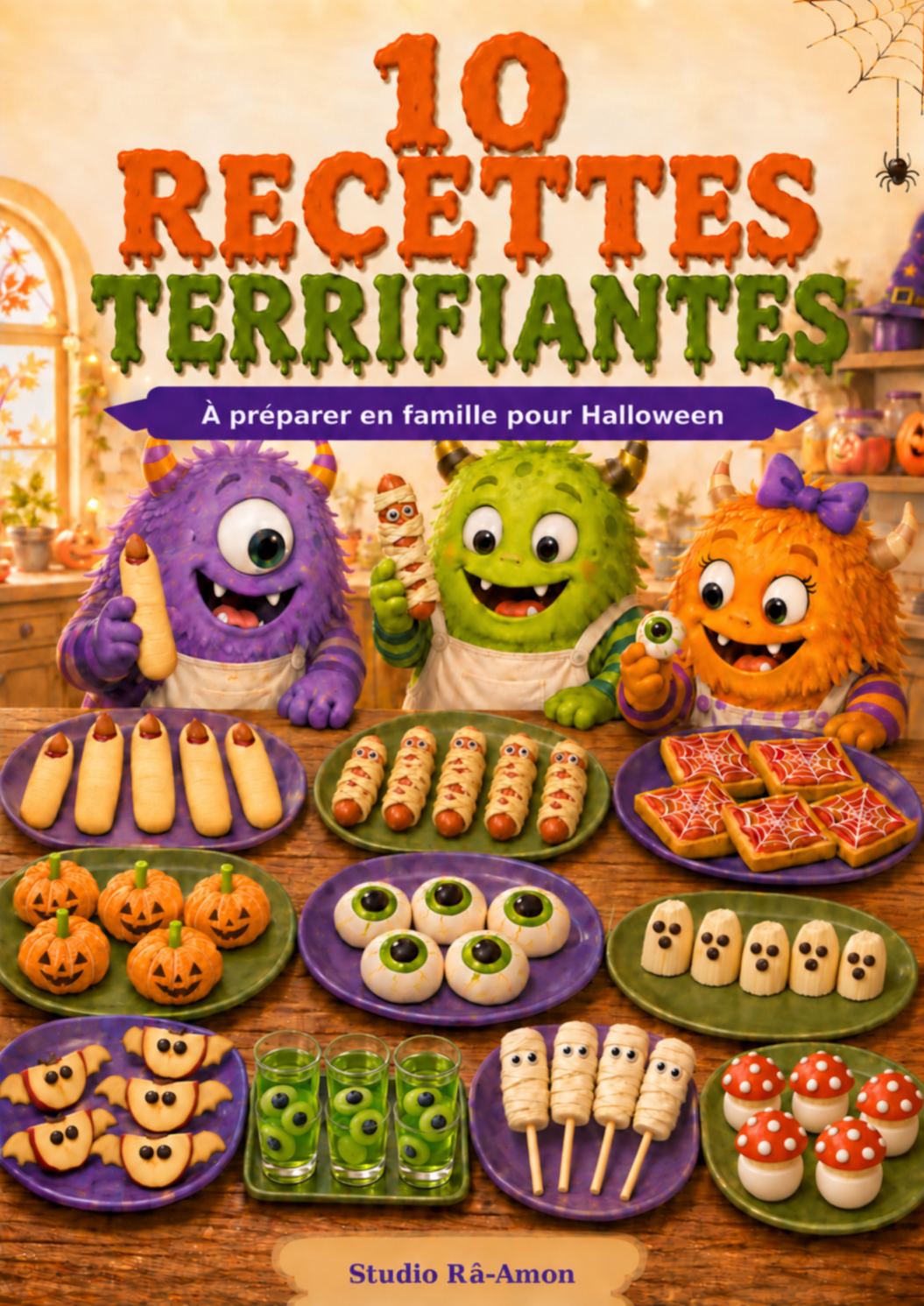Couverture du bonus 10 recettes terrifiantes à préparer en famille pour Halloween - Studio Râ-Amon